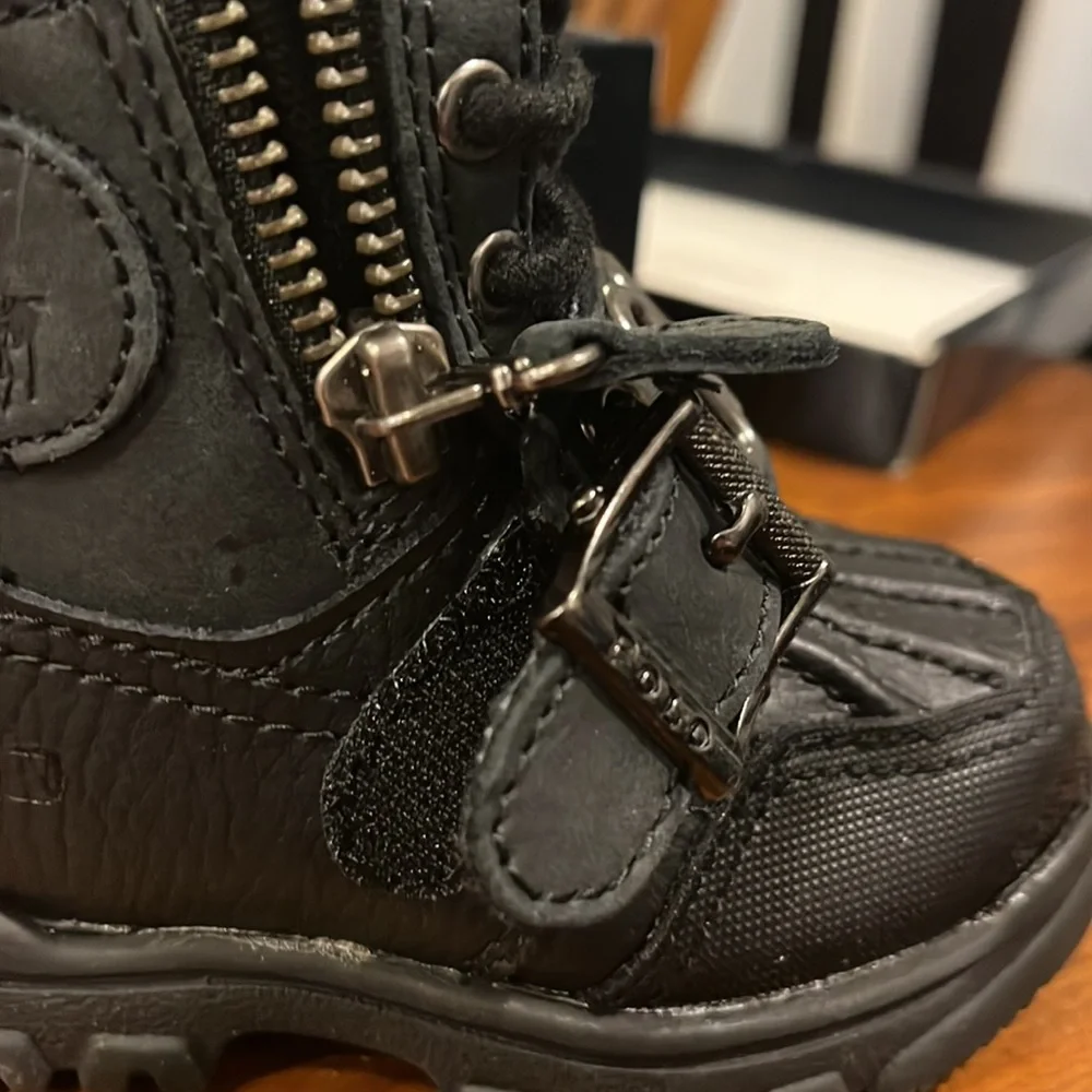 Polo Ralph Lauren Andres Boots Black new Preschool BoysToddlers Size 4